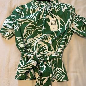 THML Green printed Womens top